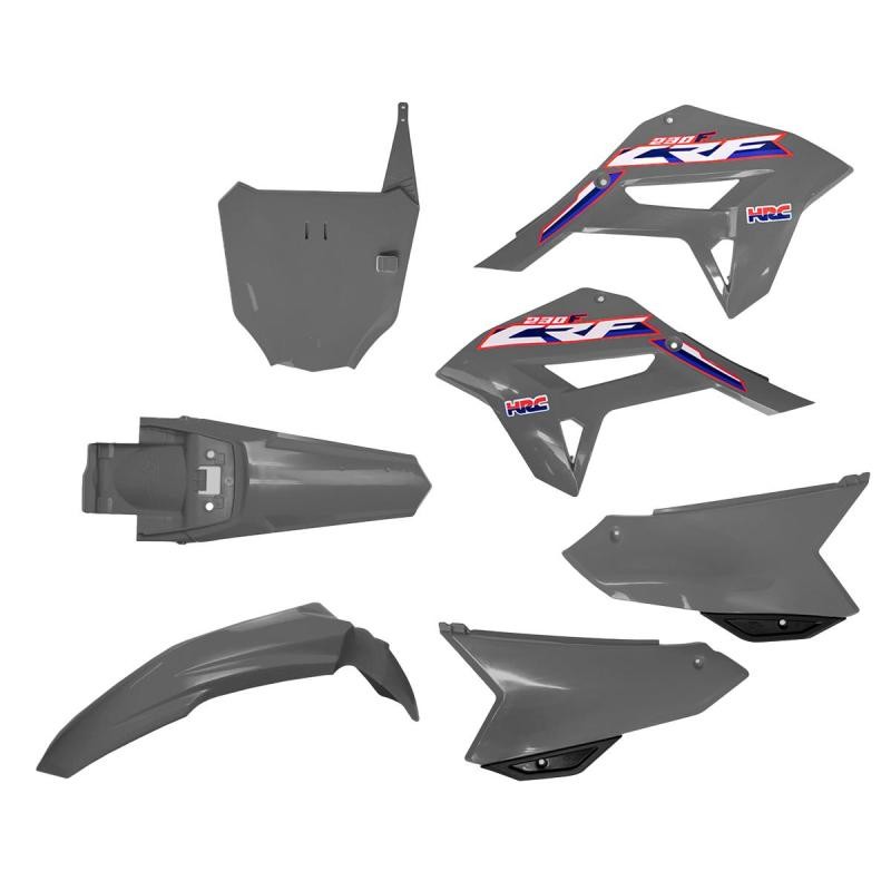 KIT ENCARENADO F21 CRF230F GRIZ CON NUMBER PLATE