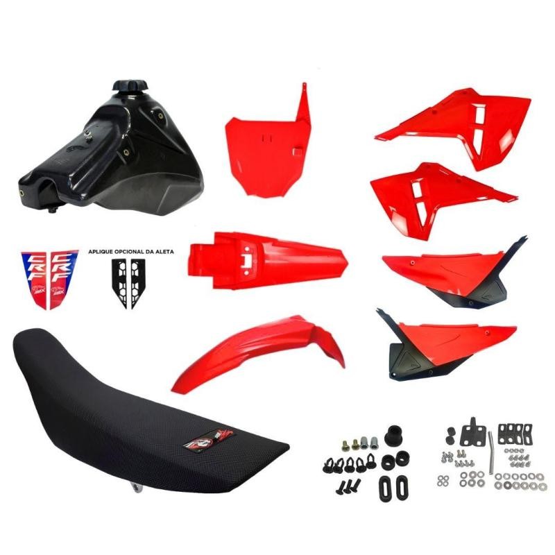 KIT COMBO F25 CRF230F ROJO CON HERRAJES