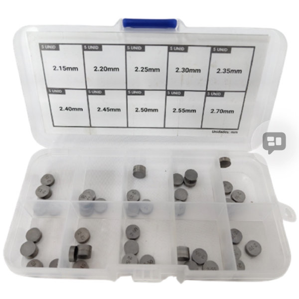PASTILLAS VALVULAS 50PC CB300 CB250 250 1.800 1.825 1.850 1.875 1.900 1.925 1.950 1.975 2.000 2.025 2.050 2.075 2