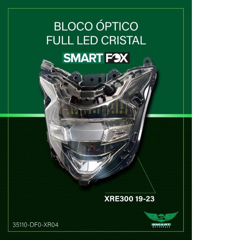 FAROL BLOCO OPTICO FULL LED CRISTAL XRE300 19-23/CB 650FA 18-19