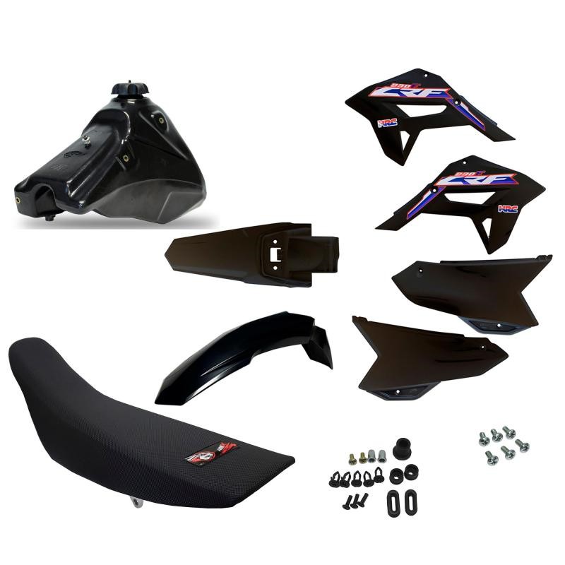 KIT COMBO MOD F21 CRF230F NEGRO SIN HERRAJES
